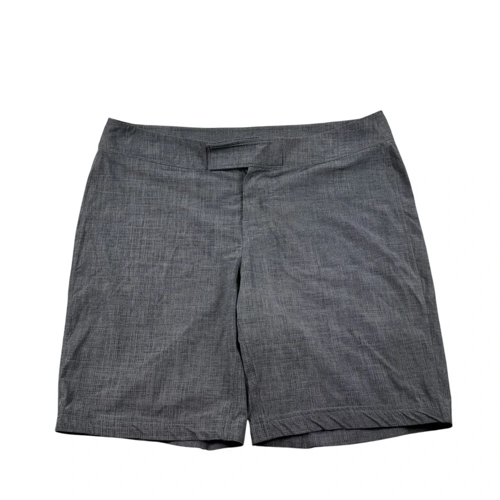 Lululemon Black Gray Unlined Hook And Loop Closure Boardshort Size 36 Mint